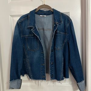 raw hem jean jacket